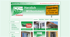 Desktop Screenshot of haegele-fenster.de