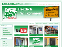 Tablet Screenshot of haegele-fenster.de